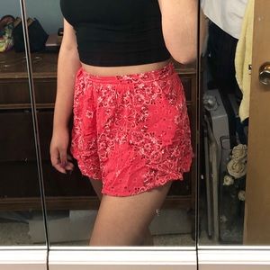 Red small Hollister shorts